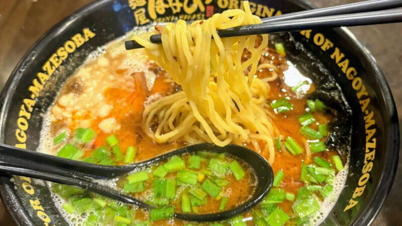 ツルツルの中太麺